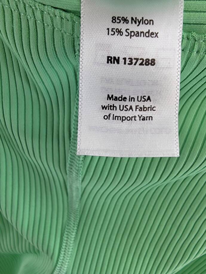 Year of Ours Ribbed Pocket Leggings Women's XL Green Watermelon Elastic Waist
