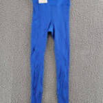 Year of Ours Ribbed Pocket Leggings Women's XS Blue Solid Elastic Waist Pull On