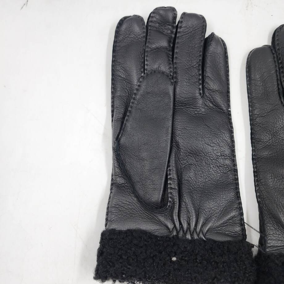 The Men's Store at Bloomingdale's Shearling Cuff Tech Gloves Men's Small Black~