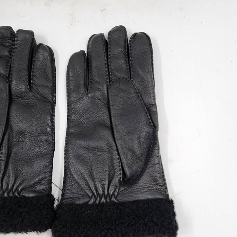 The Men's Store at Bloomingdale's Shearling Cuff Tech Gloves Men's Small Black~