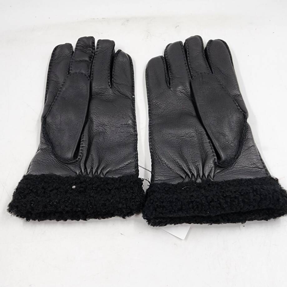 The Men's Store at Bloomingdale's Shearling Cuff Tech Gloves Men's Small Black~