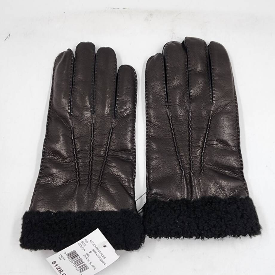 The Men's Store at Bloomingdale's Shearling Cuff Tech Gloves Men's Small Black~