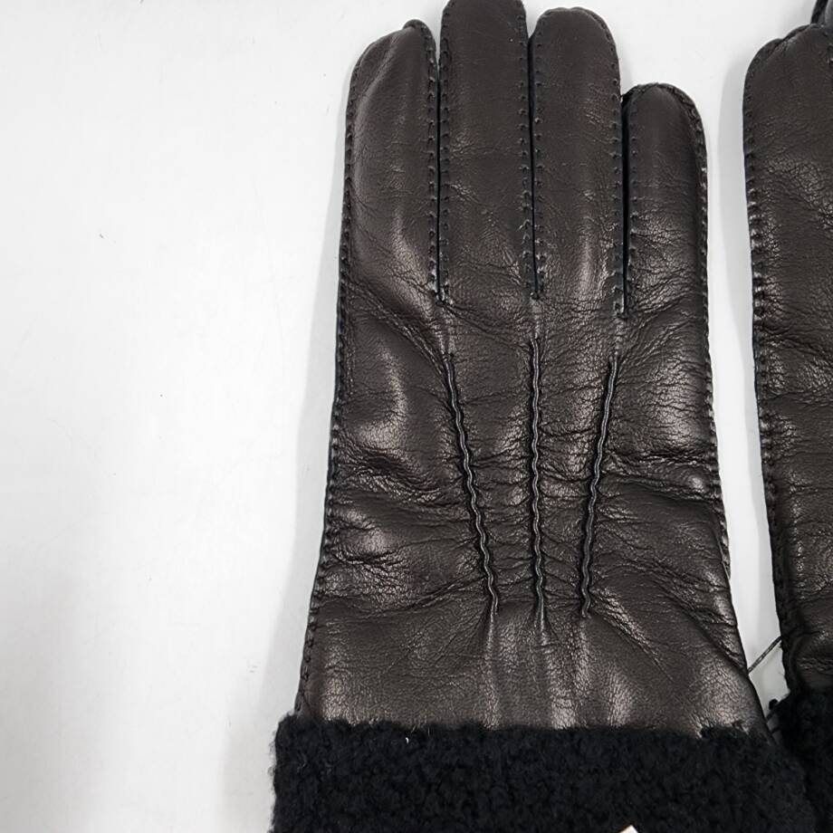 The Men's Store at Bloomingdale's Shearling Cuff Tech Gloves Men's Small Black~