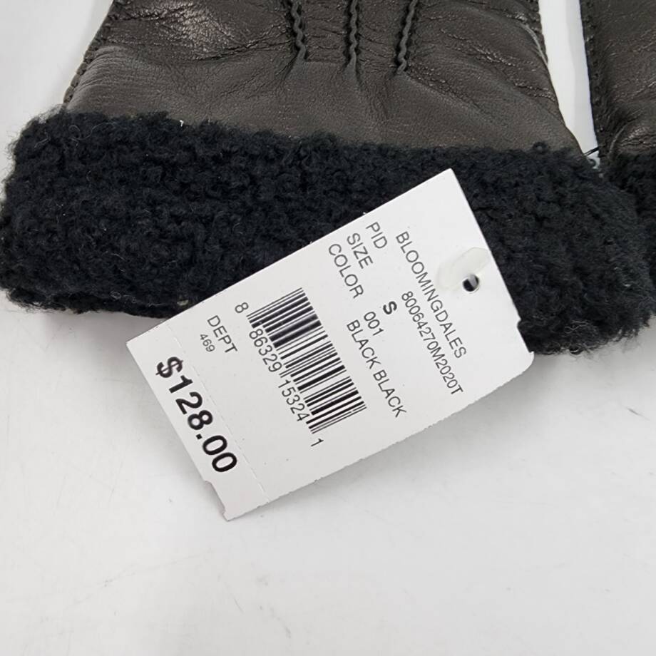 The Men's Store at Bloomingdale's Shearling Cuff Tech Gloves Men's Small Black~