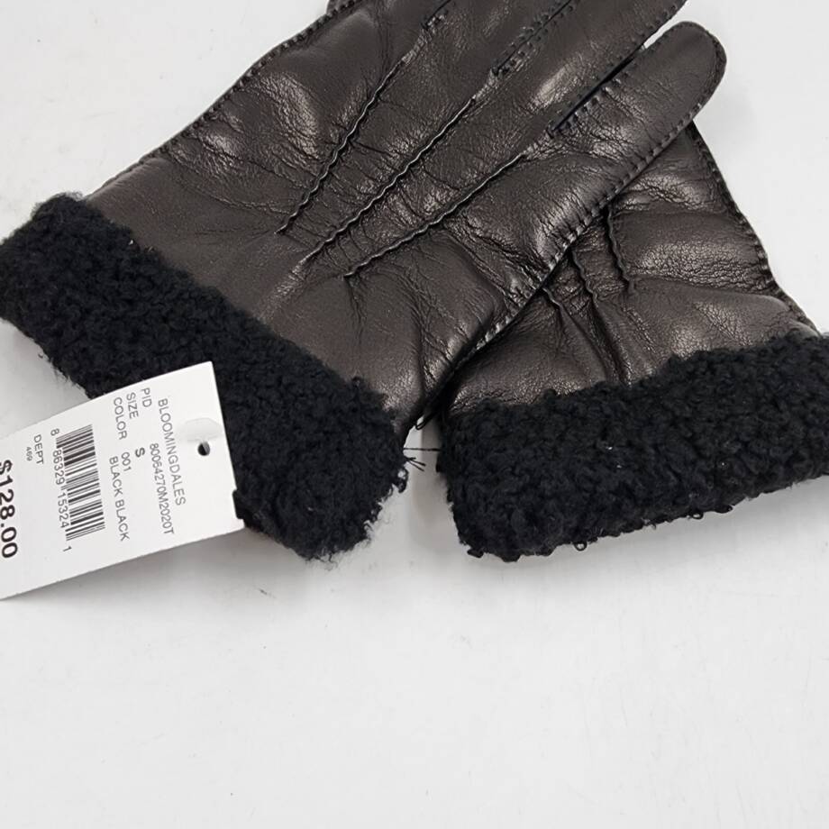 The Men's Store at Bloomingdale's Shearling Cuff Tech Gloves Men's Small Black~