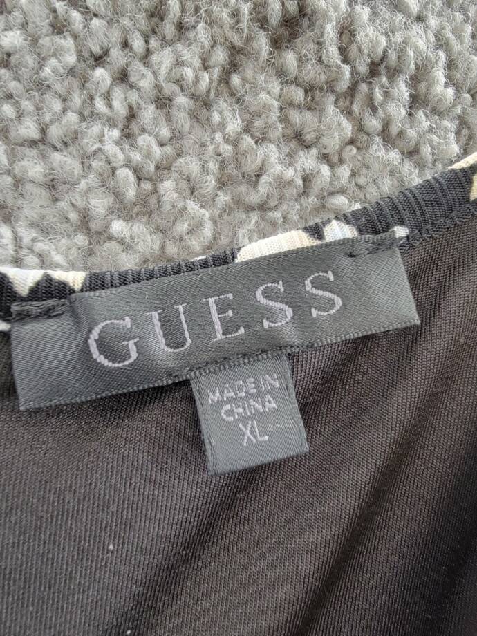 Guess Floral Print Stretch Wear to Work Dress Women's XL Soiree Back Zip L/S