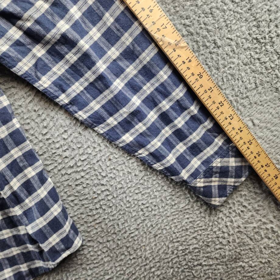 Rails Reid Check Button Down Shirt Men's XL Midnight Gray Melange Pocket L/S