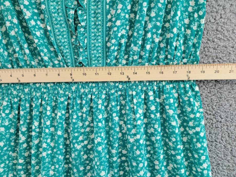 London Times Plus Size Floral-Print Tiered Maxi Dress Women's 16W Jade/White S/S