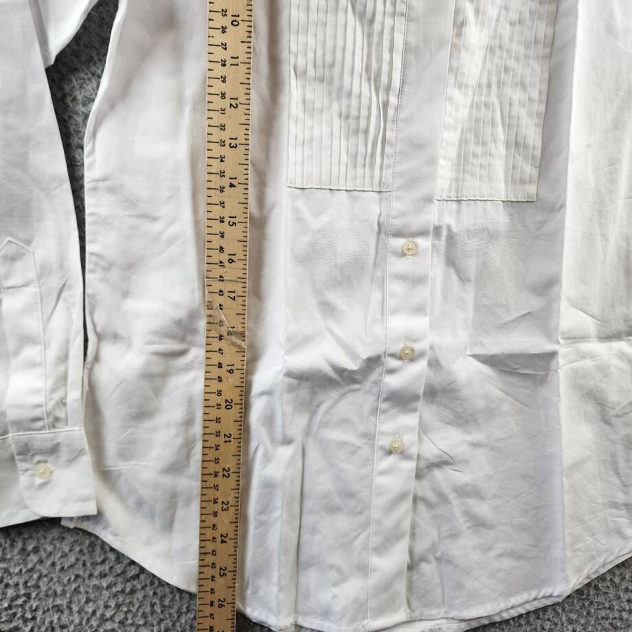 Lauren Ralph Lauren Pintucked Broadcloth Shirt Womens S White Long Sleeve Button