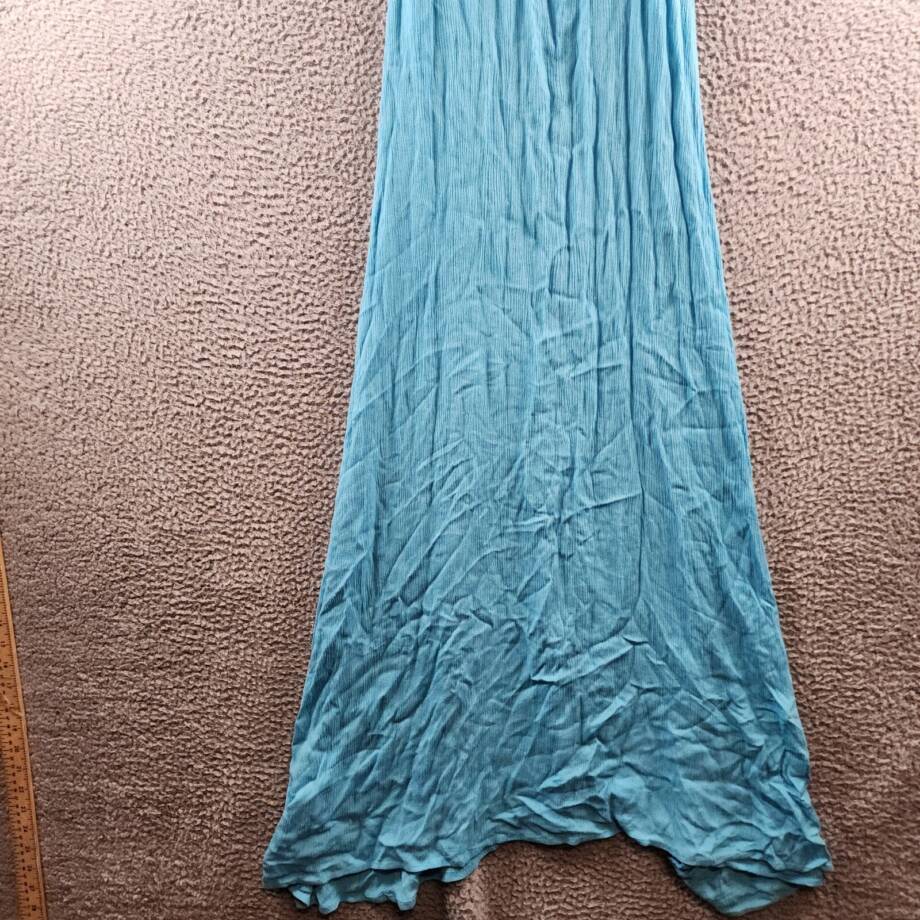 Elan Sleeveless Cutout Maxi Dress Women's XS Aqua Sweetheart Neck Adjustable~