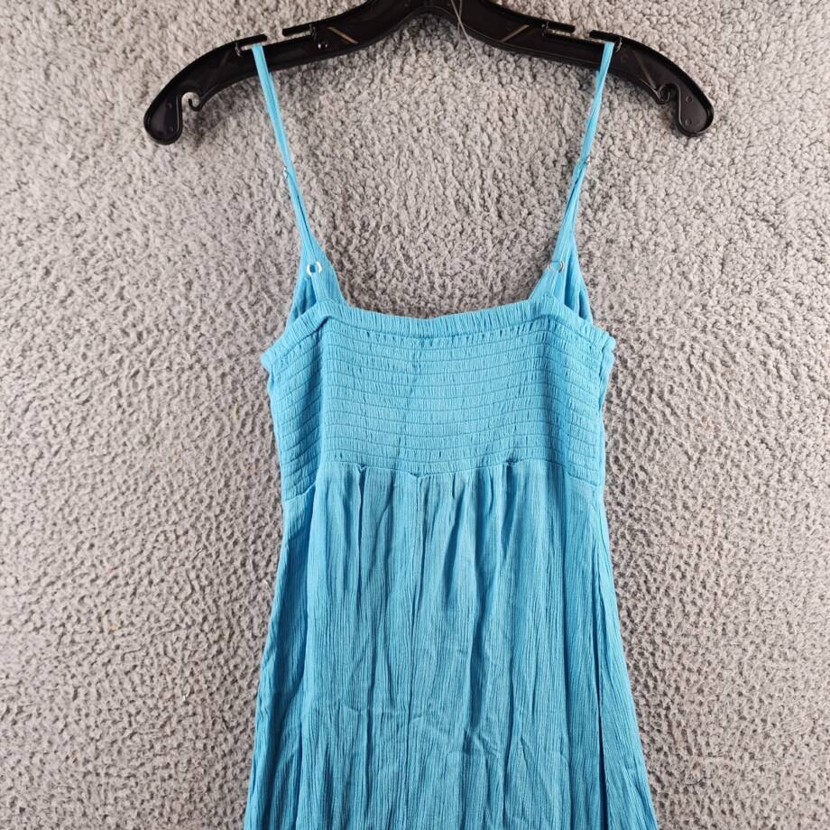 Elan Sleeveless Cutout Maxi Dress Women's XS Aqua Sweetheart Neck Adjustable~