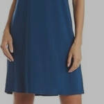 R & M Richards Glitter Trim Sheath Dress Women's 8 Navy Sleeveless Pullover