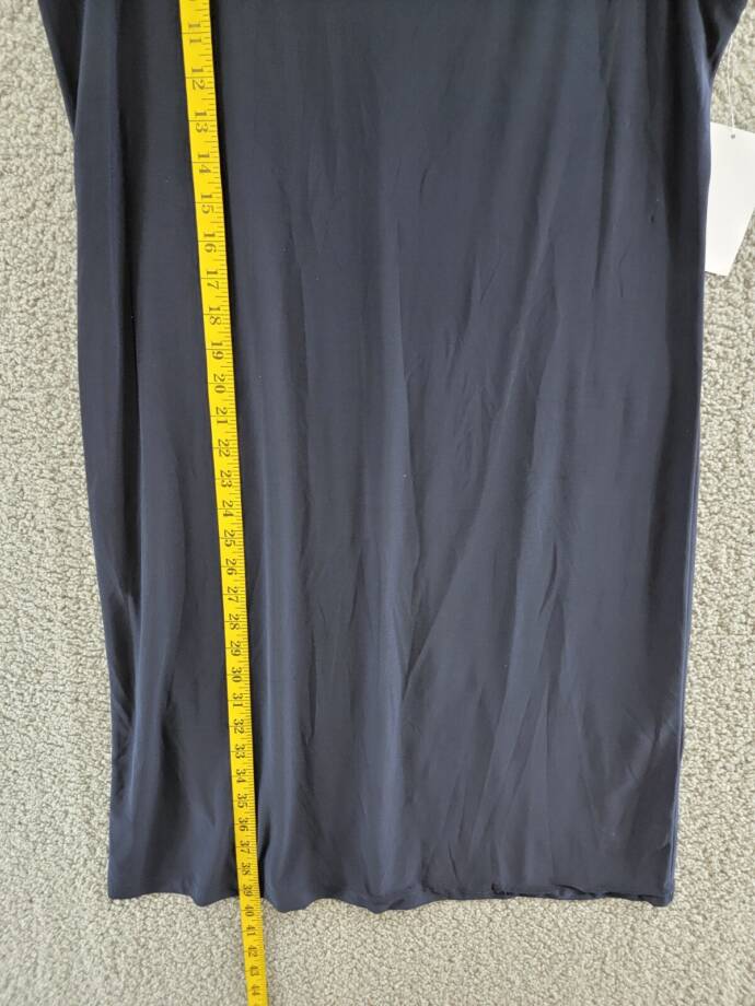 R & M Richards Glitter Trim Sheath Dress Women's 8 Navy Sleeveless Pullover