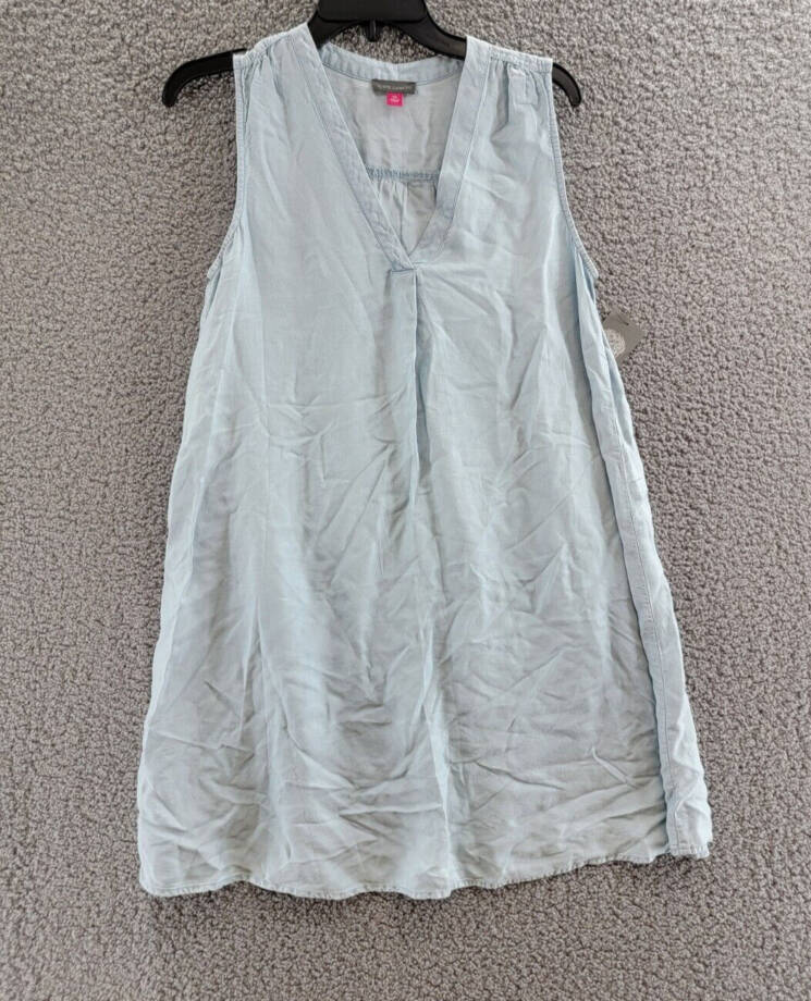 Vince Camuto Sleeveless V-Neck Dress Women's XS Arctic Surf Pullover Style