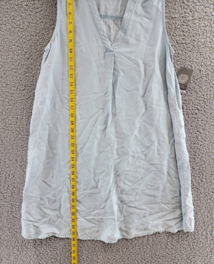 Vince Camuto Sleeveless V-Neck Dress Women's XS Arctic Surf Pullover Style