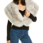Surell Accessories Faux Fur Boa Women's One Size Light Gray Hook & Eye Closure