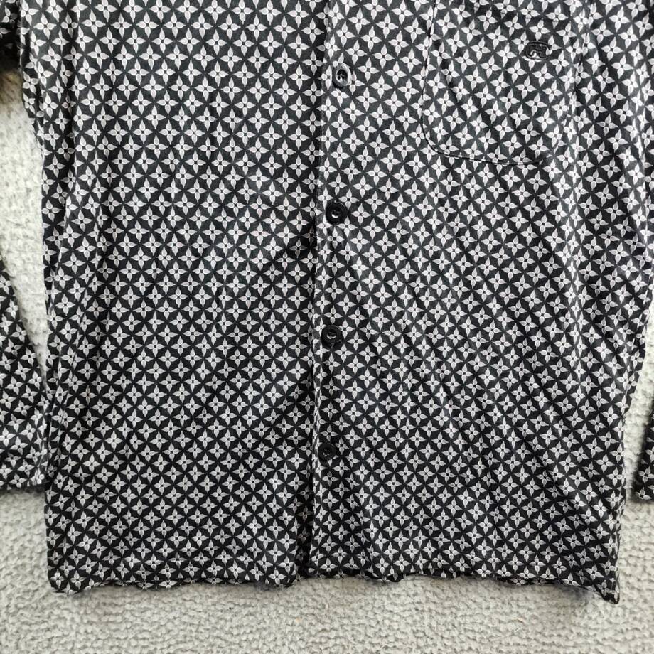 HOM Vince Long Sleepwear Top Men's M Black Front Pocket Button Closure L/S