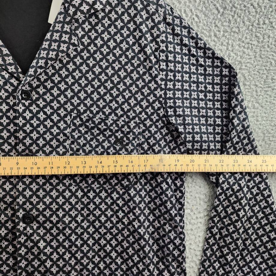 HOM Vince Long Sleepwear Top Men's M Black Front Pocket Button Closure L/S
