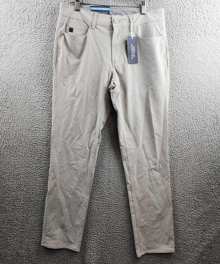 VINEYARD VINES Canvas On The Go 5 Pocket Pants Men's 32x32 Paloma Belt Loops