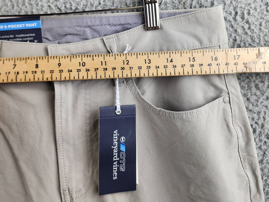 VINEYARD VINES Canvas On The Go 5 Pocket Pants Men's 32x32 Paloma Belt Loops