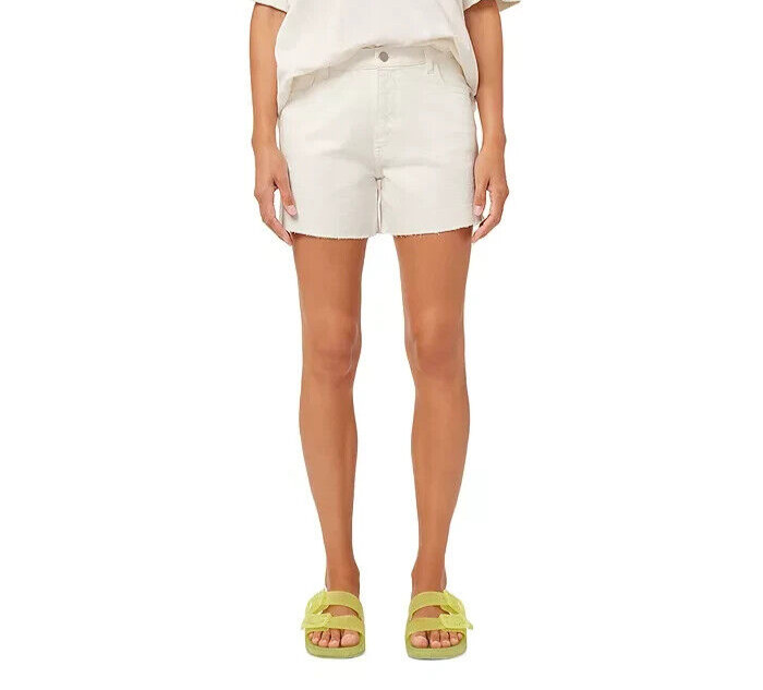DL1961 Zoie Cutoff Denim Shorts Women's 25 White Frayed Hem Button Zip Closure