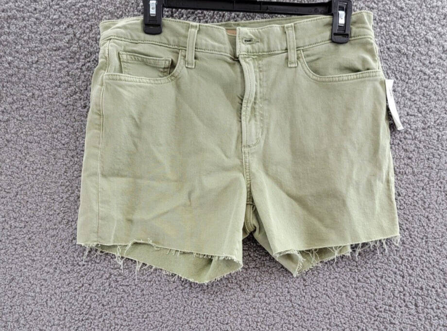 Joe's Jeans The Ozzie High Rise Denim Shorts Women's 30 Khaki Green Zip Fly