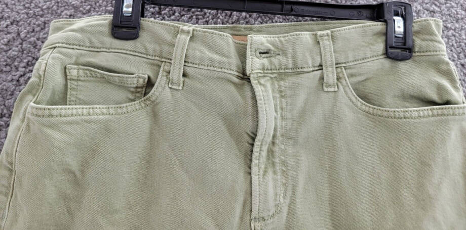 Joe's Jeans The Ozzie High Rise Denim Shorts Women's 30 Khaki Green Zip Fly