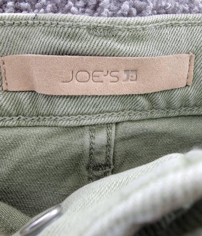 Joe's Jeans The Ozzie High Rise Denim Shorts Women's 30 Khaki Green Zip Fly