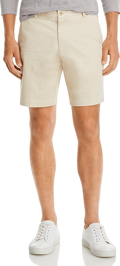 Peter Millar Crown Pilot Twill Chino Shorts Men's 30 Ivory Button Zip Closure