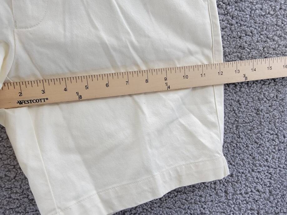 Peter Millar Crown Pilot Twill Chino Shorts Men's 30 Ivory Button Zip Closure