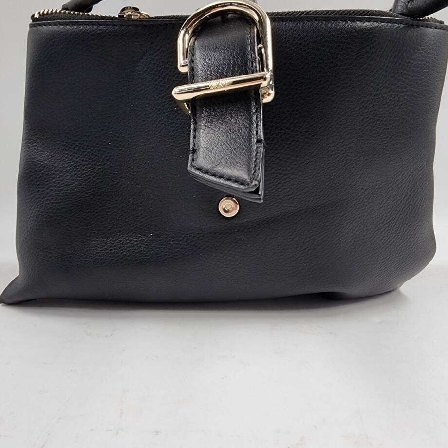 DKNY Deena Top Handle Satchel Bag Women's Black Slip Pocket Zip/Magnetic Closure