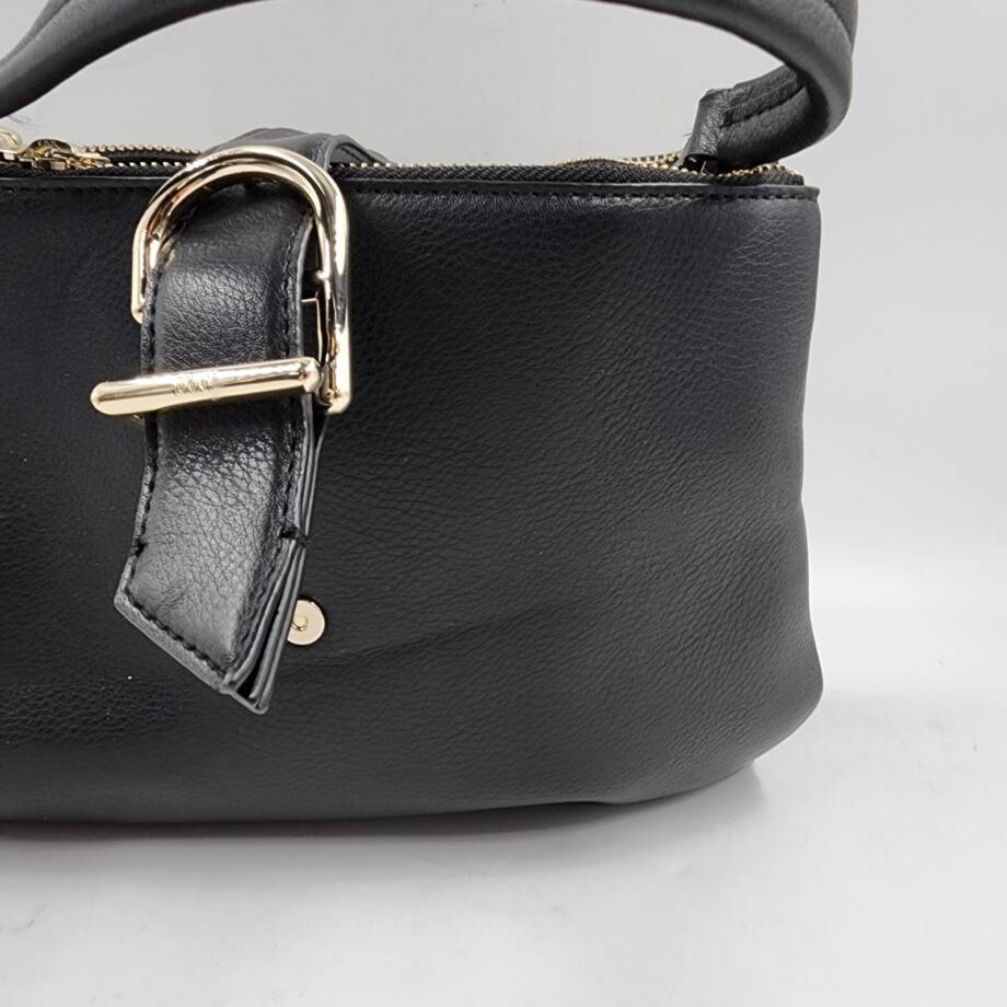 DKNY Deena Top Handle Satchel Bag Women's Black Slip Pocket Zip/Magnetic Closure