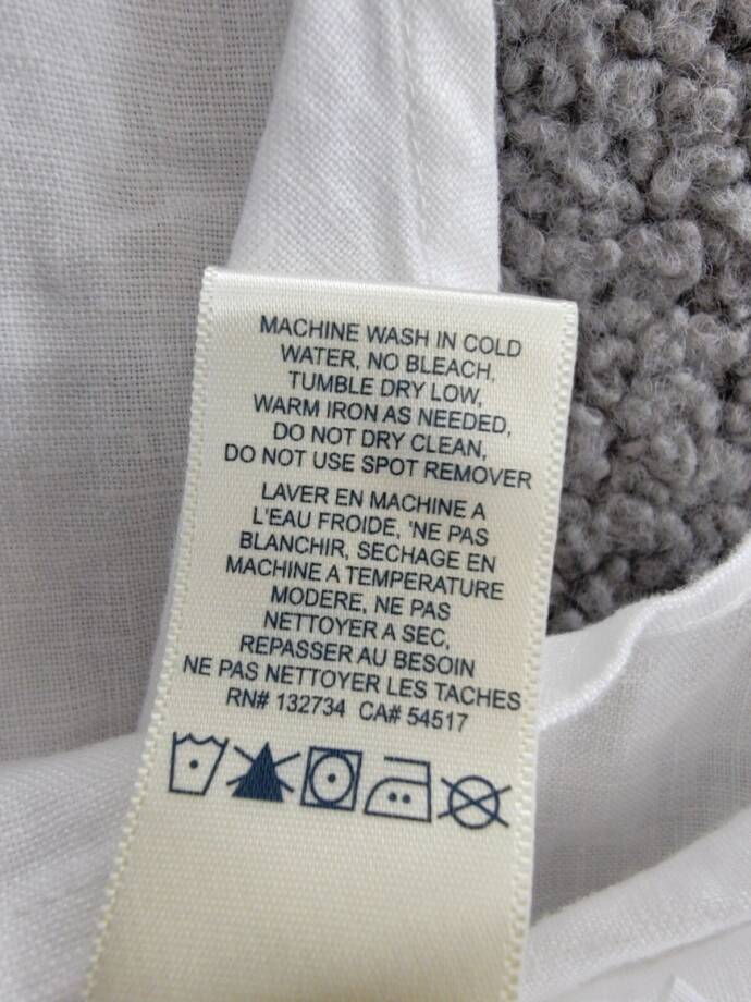 Bella Dahl Square Neck Tank Top Women's S White Solid Linen Back Button Closure