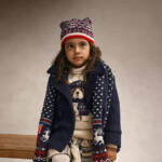Polo Ralph Lauren Dog Crewneck Wool Sweatshirt Little Girls 5 White Multi L/S