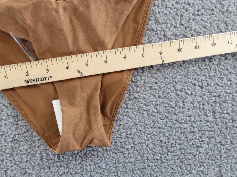 Simkhai Emmalynn Strappy Bikini Bottom Women's XS Bronze Elastic Waist Pull On