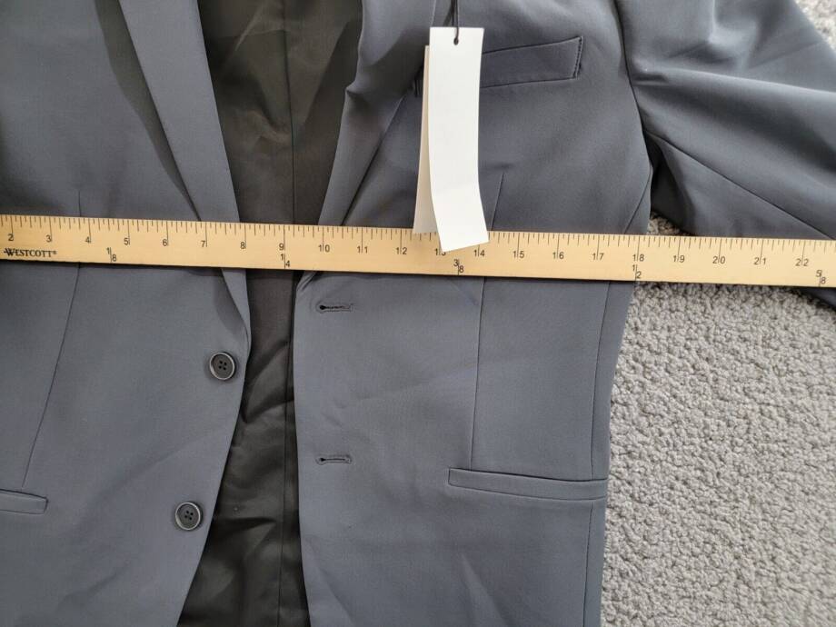 Calvin Klein Slim-Fit Stretch Performance Suit Jacket Big Boy 16 Ebony Solid L/S