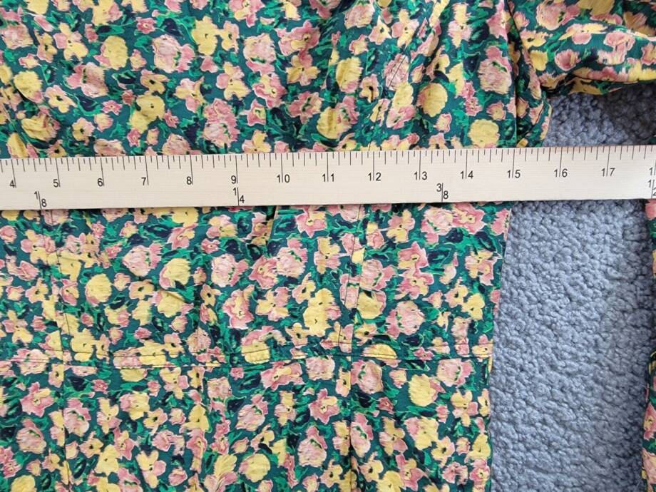 French Connection Aleezia Flavia Floral A-Line Dress Women's 4 Forest Green L/S