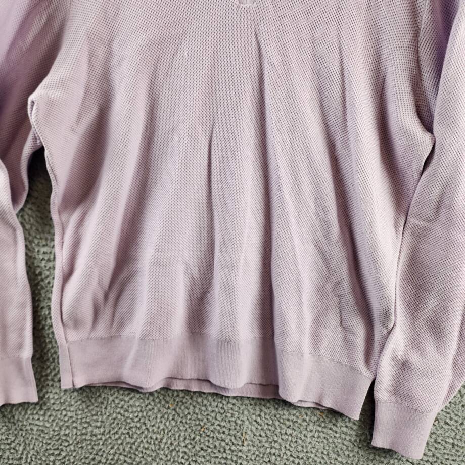 The Men's Store at Bloomingdale's Birdseye Quarter Zip Sweater Men's XL Lavender