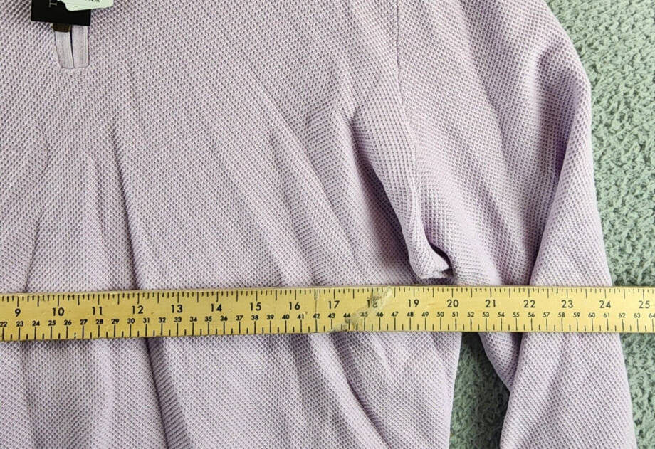 The Men's Store at Bloomingdale's Birdseye Quarter Zip Sweater Men's XL Lavender