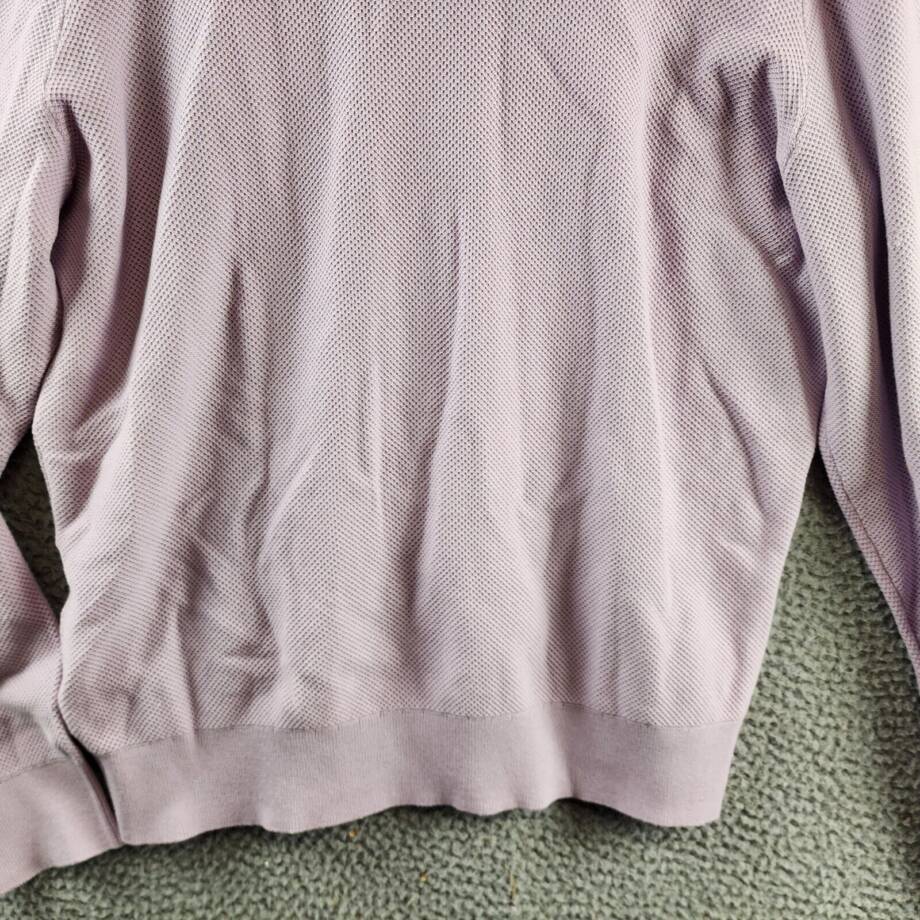 The Men's Store at Bloomingdale's Birdseye Quarter Zip Sweater Men's XL Lavender
