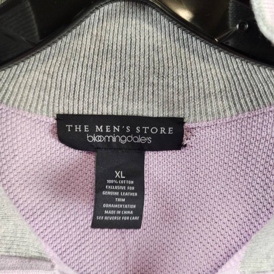 The Men's Store at Bloomingdale's Birdseye Quarter Zip Sweater Men's XL Lavender