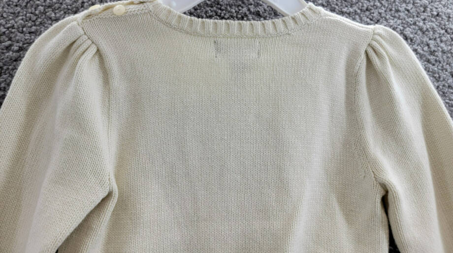 Polo Ralph Lauren Dog Crewneck Wool Sweatshirt Little Girls 5 White Multi L/S