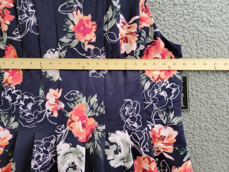 Jessica Howard Plus Size Floral Fit & Flare Dress Women's 24W Multi Back Zip