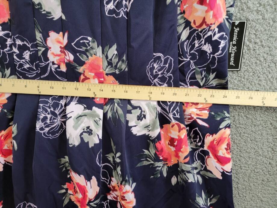 Jessica Howard Plus Size Floral Fit & Flare Dress Women's 24W Multi Back Zip