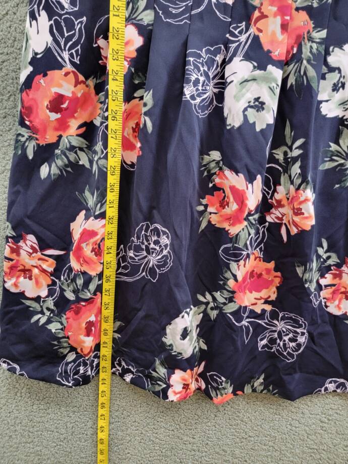Jessica Howard Plus Size Floral Fit & Flare Dress Women's 24W Multi Back Zip