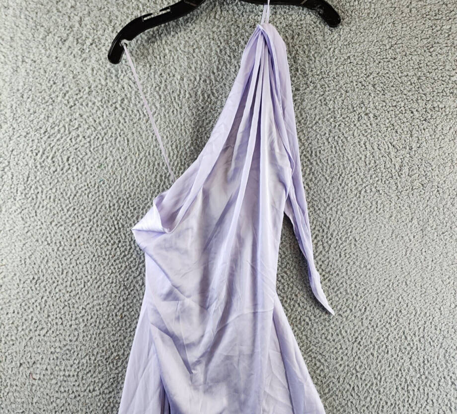 Steve Madden Whitney One Shoulder Dress Women's S Pastel Lilac Asymmetric Neck~