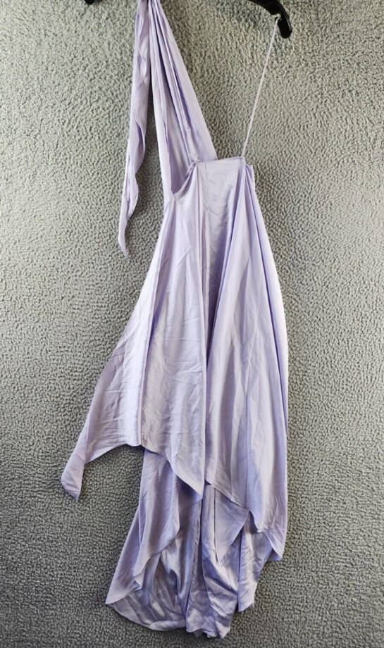 Steve Madden Whitney One Shoulder Dress Women's S Pastel Lilac Asymmetric Neck~
