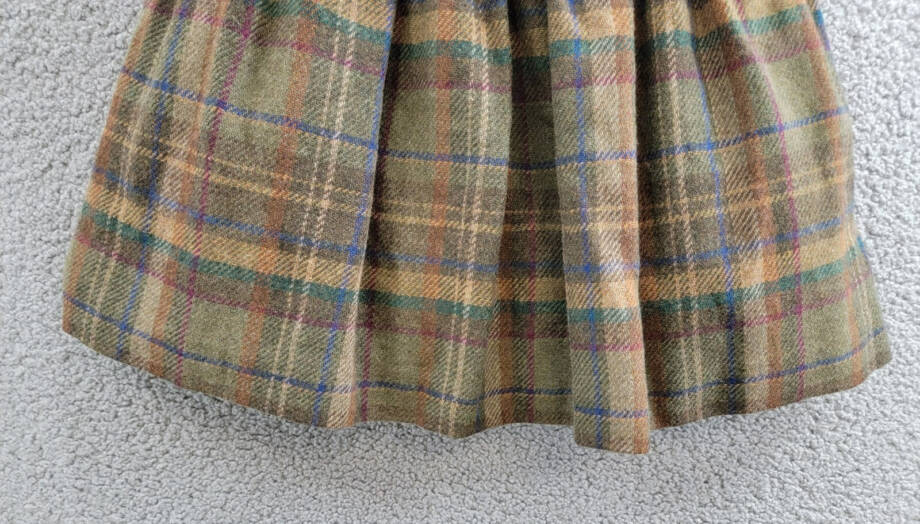 Ralph Lauren Plaid Smocked Wool Blend Dress & Bloomers Set Baby Girls' 18M Green