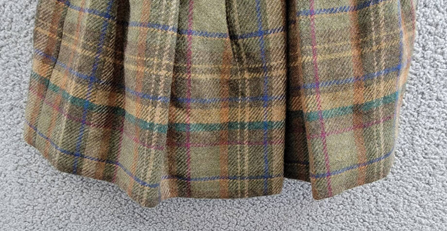 Ralph Lauren Plaid Smocked Wool Blend Dress & Bloomers Set Baby Girls' 18M Green