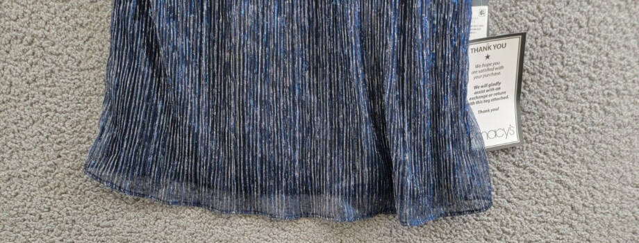 Adrianna Papell Embellished Metallic Knit Top Women's Midnight Sleeveless